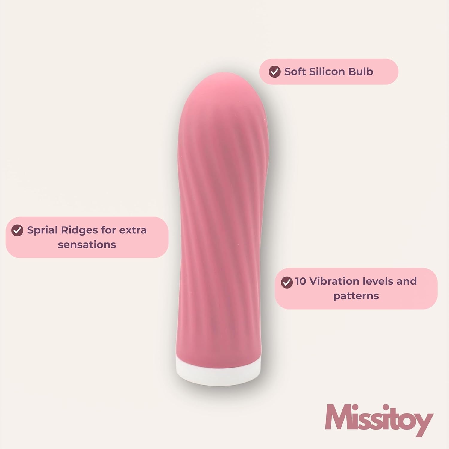 StealthSilk Mini Bullet Vibrator 10 Speed Waterproof Rechargeable