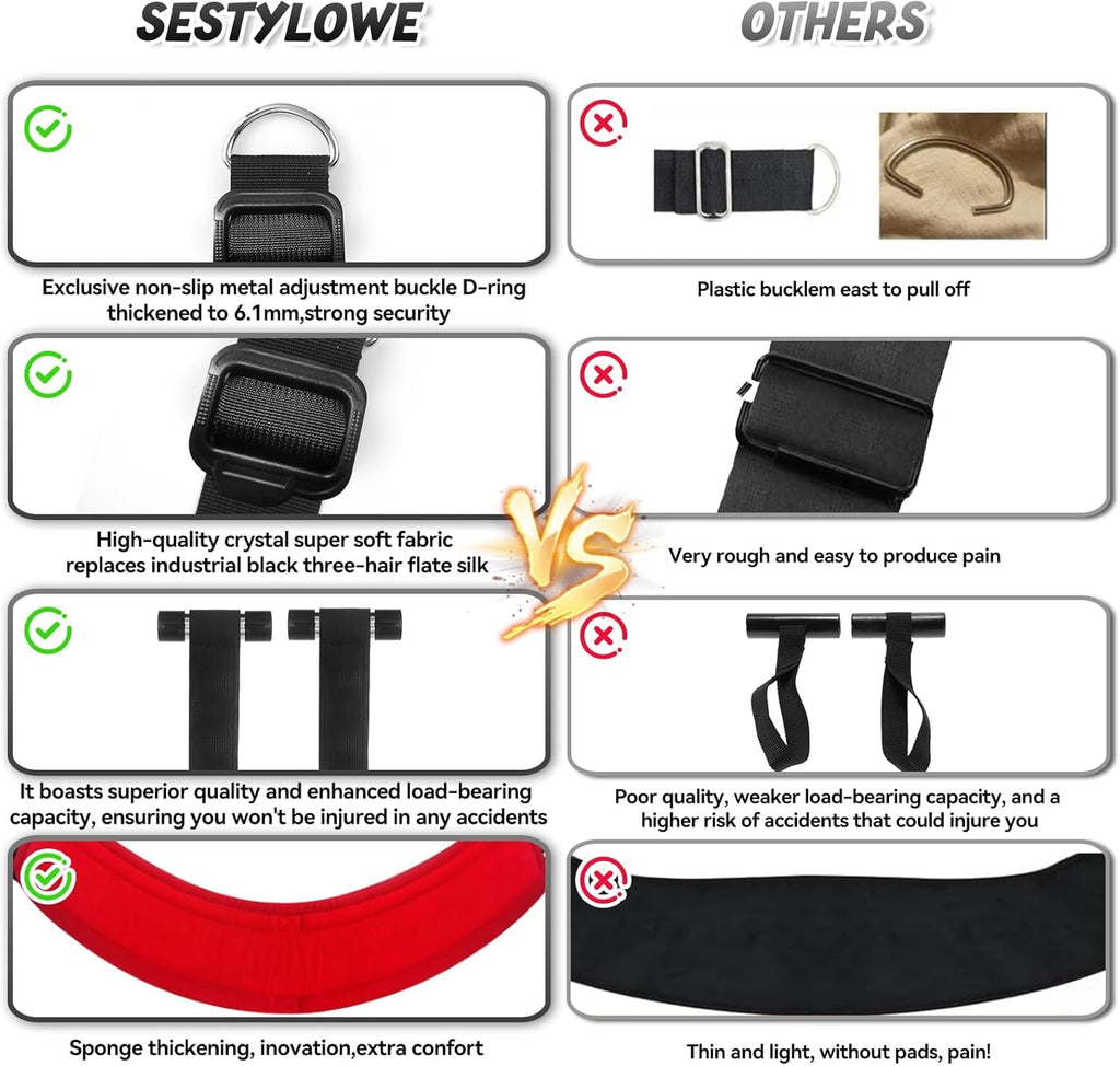 ScarletComfort Door Sex Swing Adjustable Cushioned