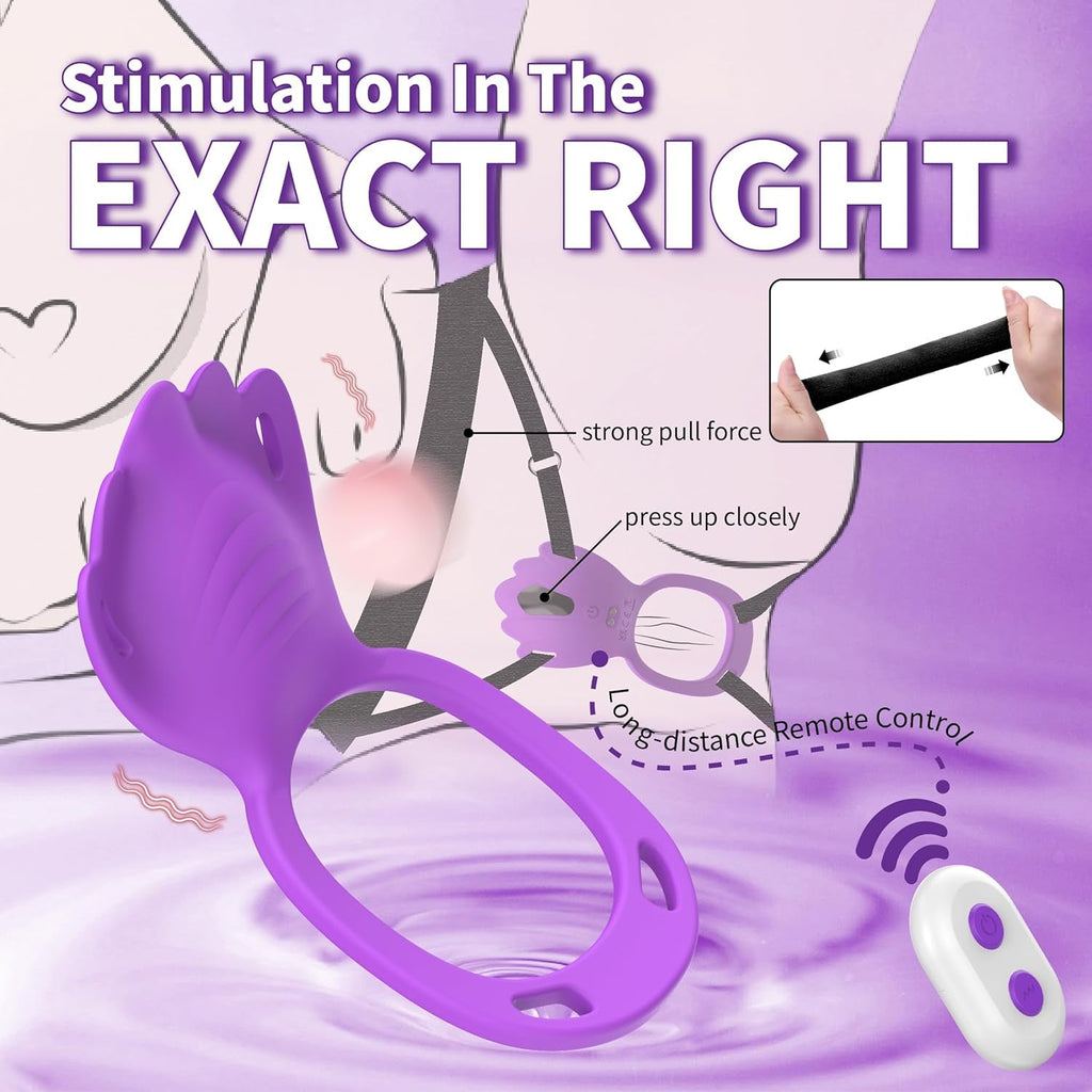 VioletLink Wearable Cock Ring Clit Stimulator App 9 Modes