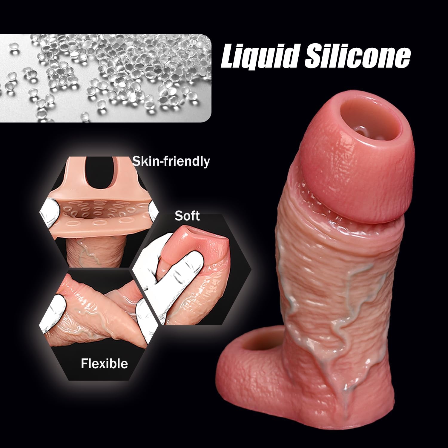 OctoGrip Realistic Penis Sleeve 6.7 Girth Silicone Ring