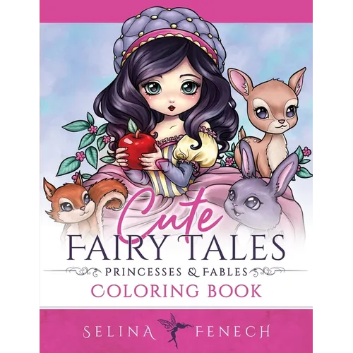 Cute Fairy Tales, Princesses, and Fables Coloring Book - Paperback