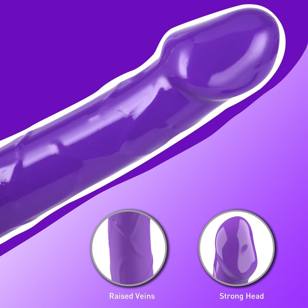 AmoraX Double Strap-On Dildo Harness Purple