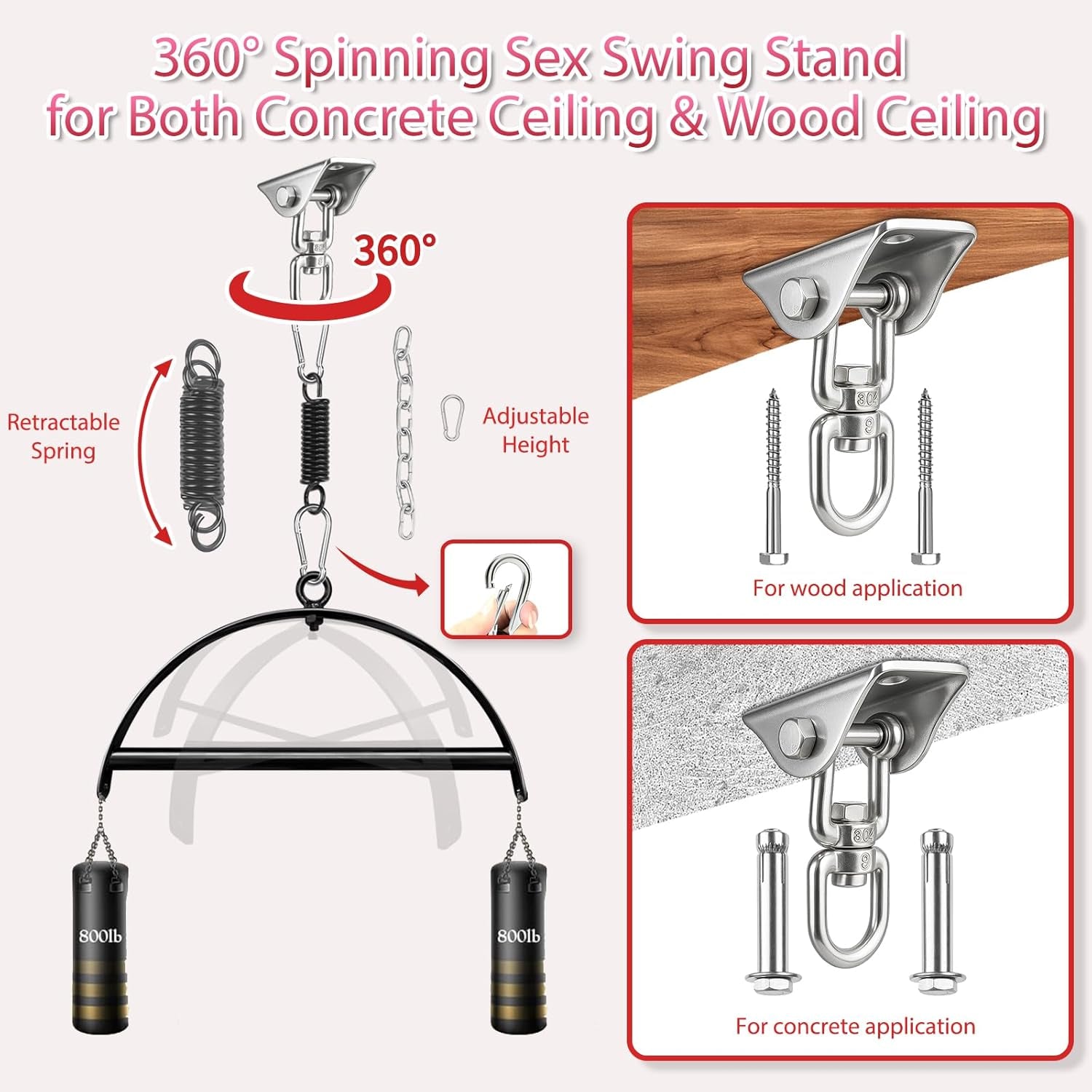 AeroSpin 360° Adjustable Premium Sex Swing