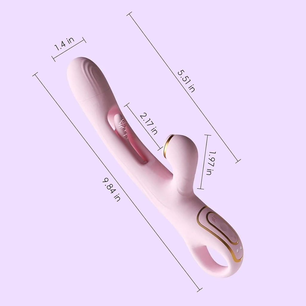 LuxeSuction Suction Rabbit Vibrator 3-in-1 Flapping 9 Modes