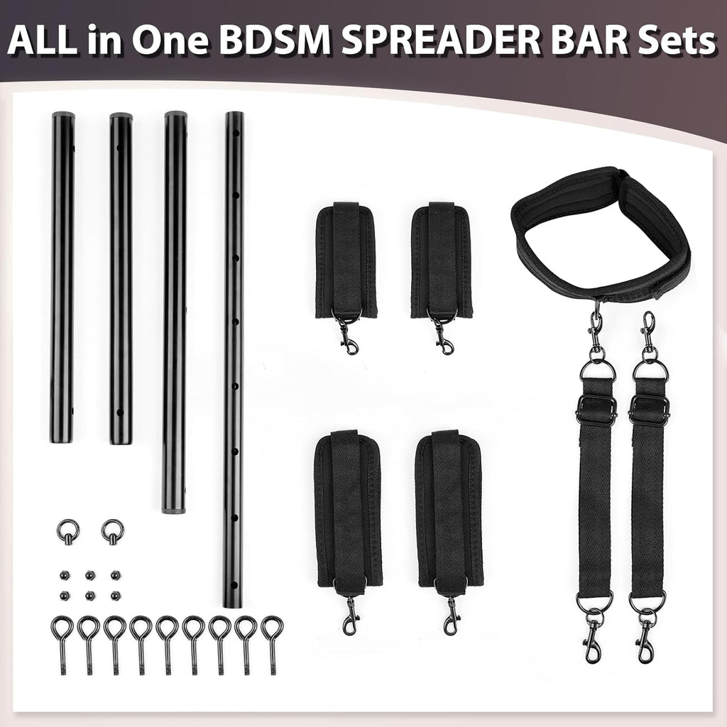 FeatherLock Feather Cuff Spreader Bar BDSM Kit