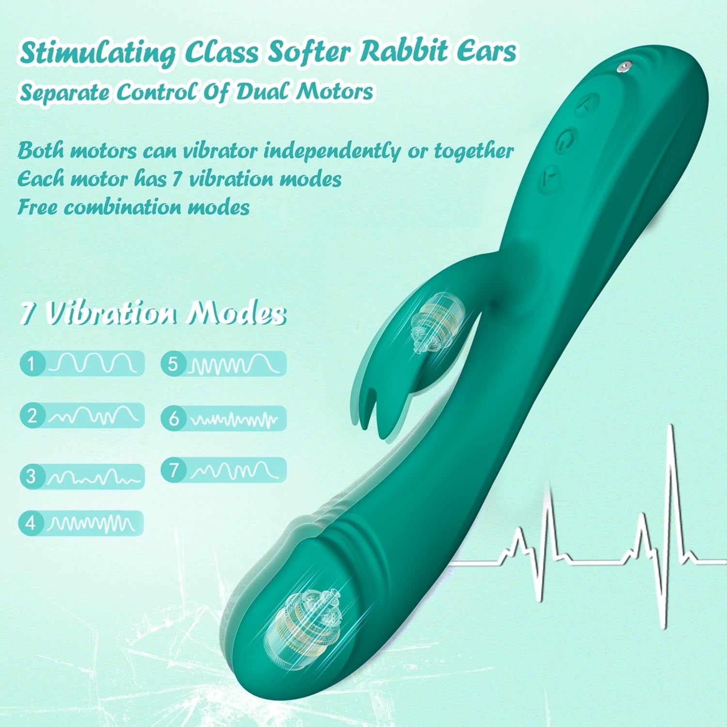 NoirWave Rabbit Vibrator 49 Modes Dual Motor Waterproof