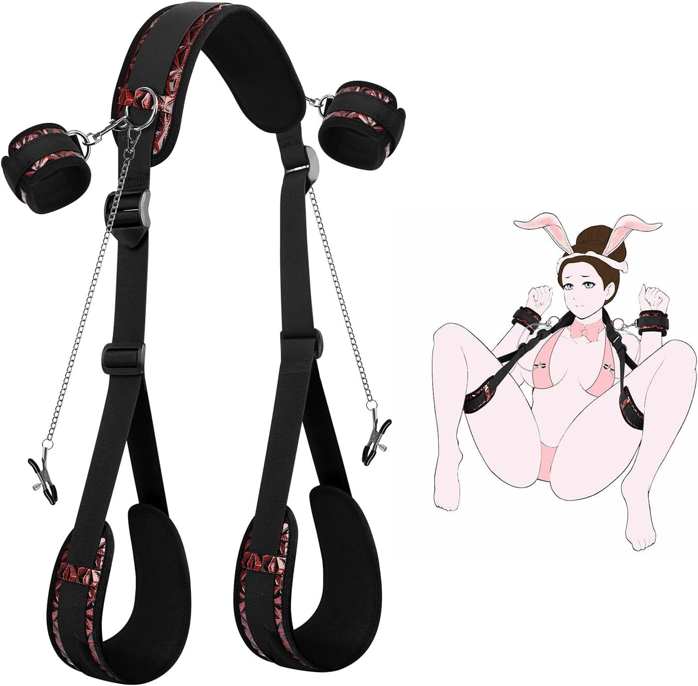 LiftForm Neck to Thigh Sling BDSM Kit Adjustable