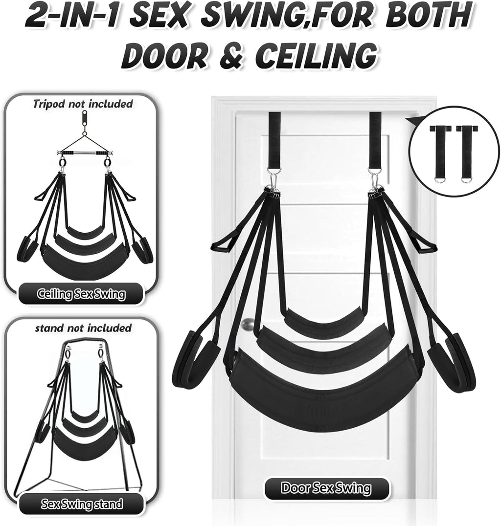 MidnightLift Door Sex Swing with Cushions & Straps