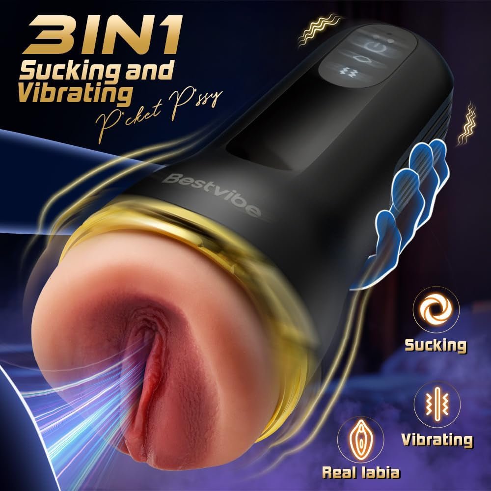 AeroGrip Automatic Pocket Pussy 5 Suction 10 Vibration Stroker