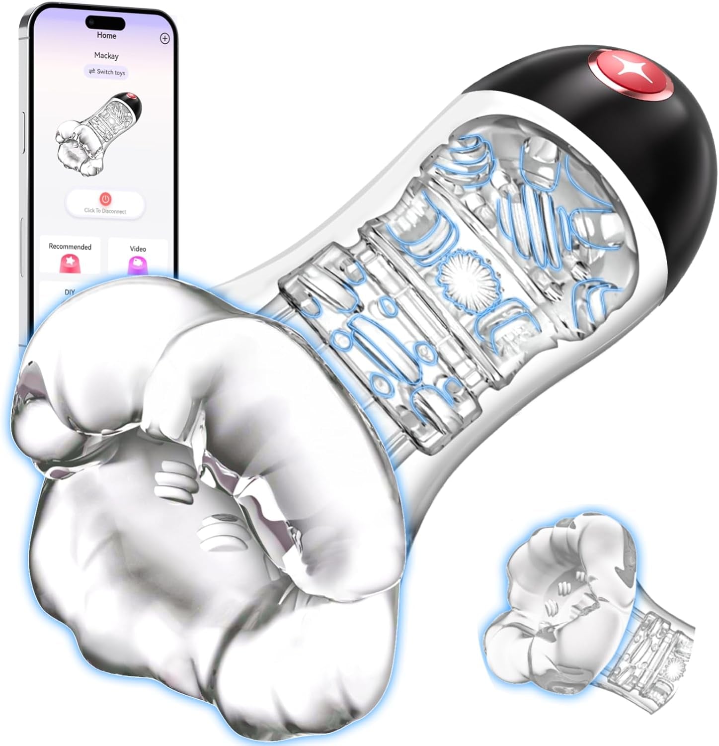VibeView App-Controlled Transparent Stroker