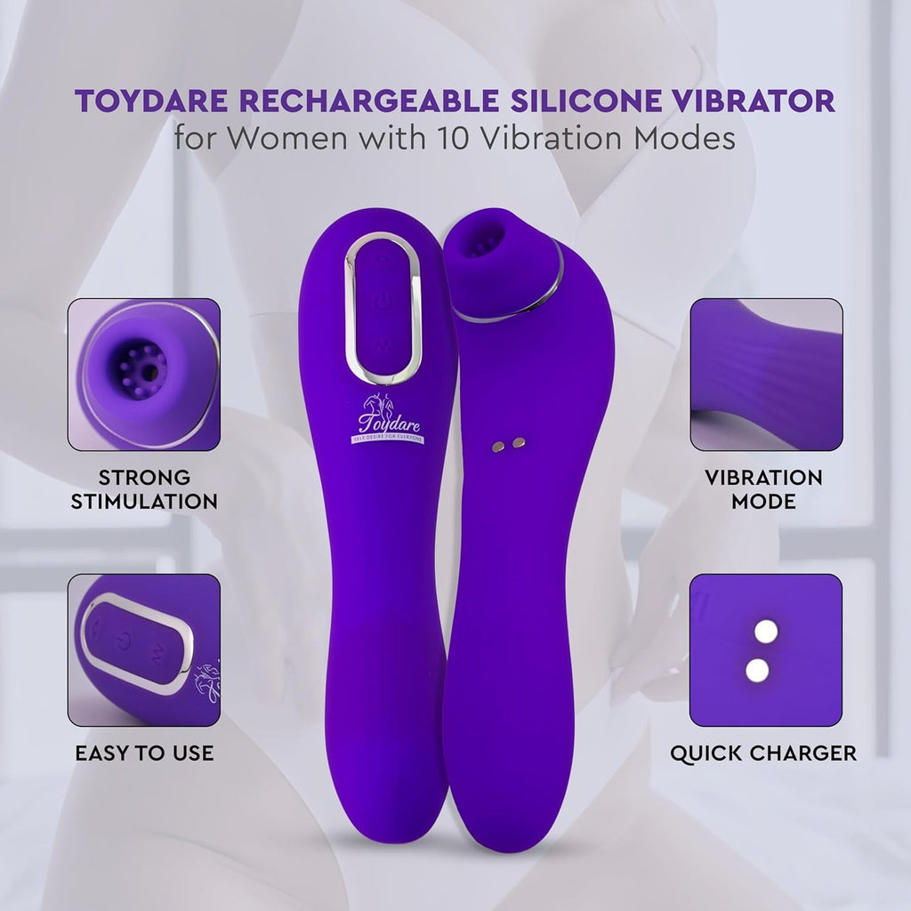 FlexiPulse 2-in-1 Clit Suction Stimulator G-Spot Vibrator Wand