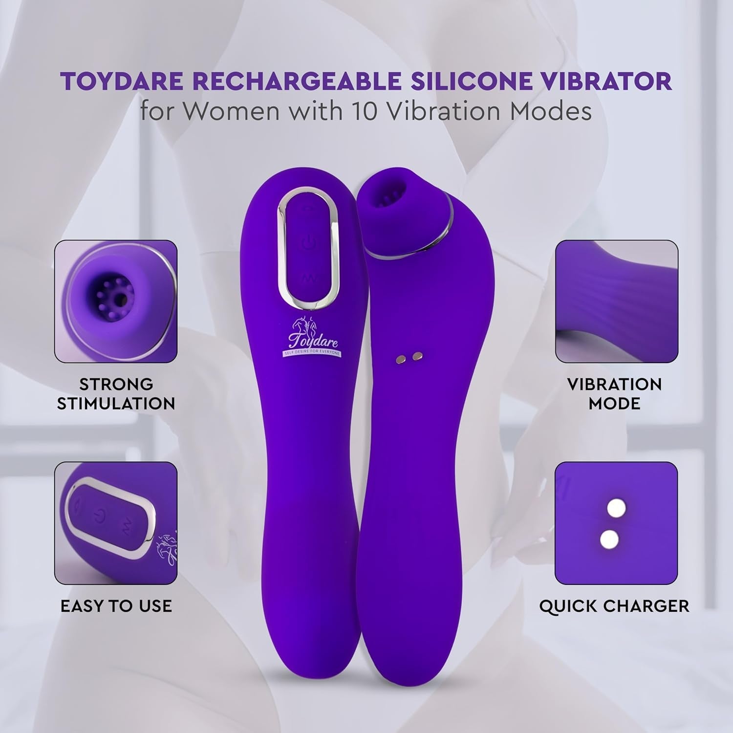 FlexiPulse 2-in-1 Clit Suction Stimulator G-Spot Vibrator Wand