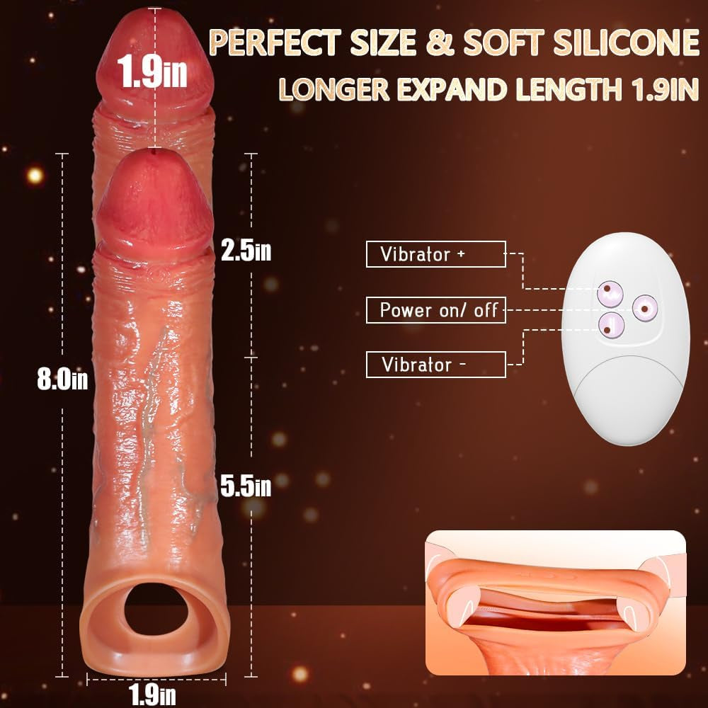 AppDrive App Control Penis Sleeve Vibrator 9 Modes Ring