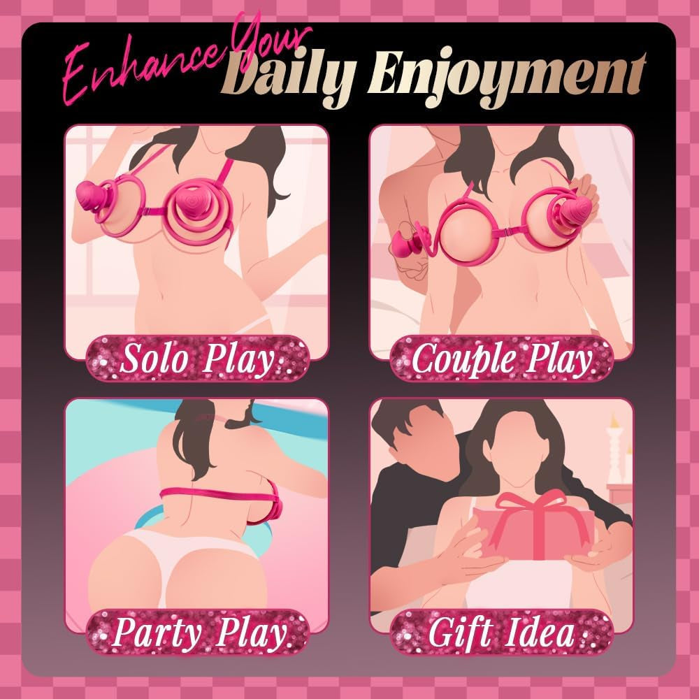 HaloWear 6-in-1 Wearable Nipple Vibrator Bra App Control