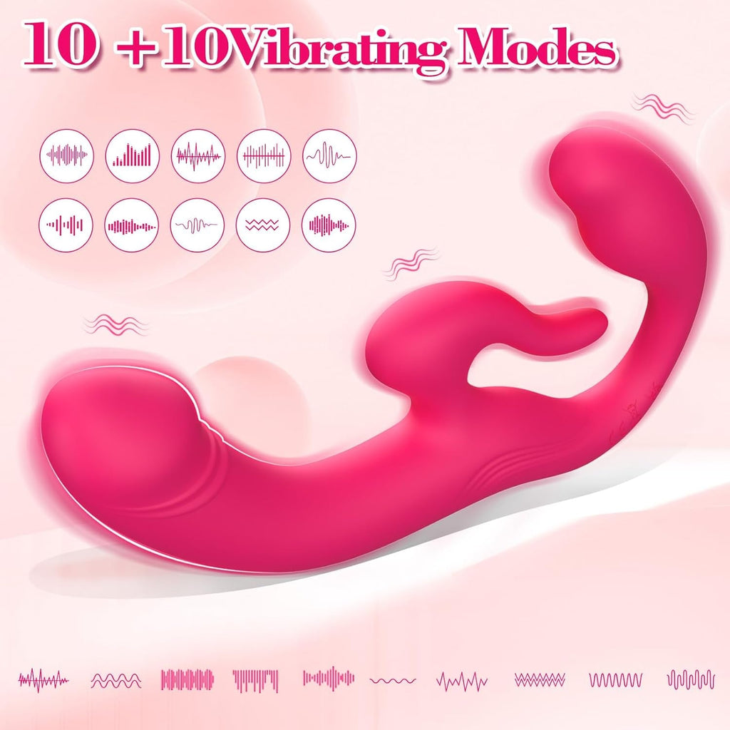 TriFusion Strapless Strap On Triple Motor Vibrator