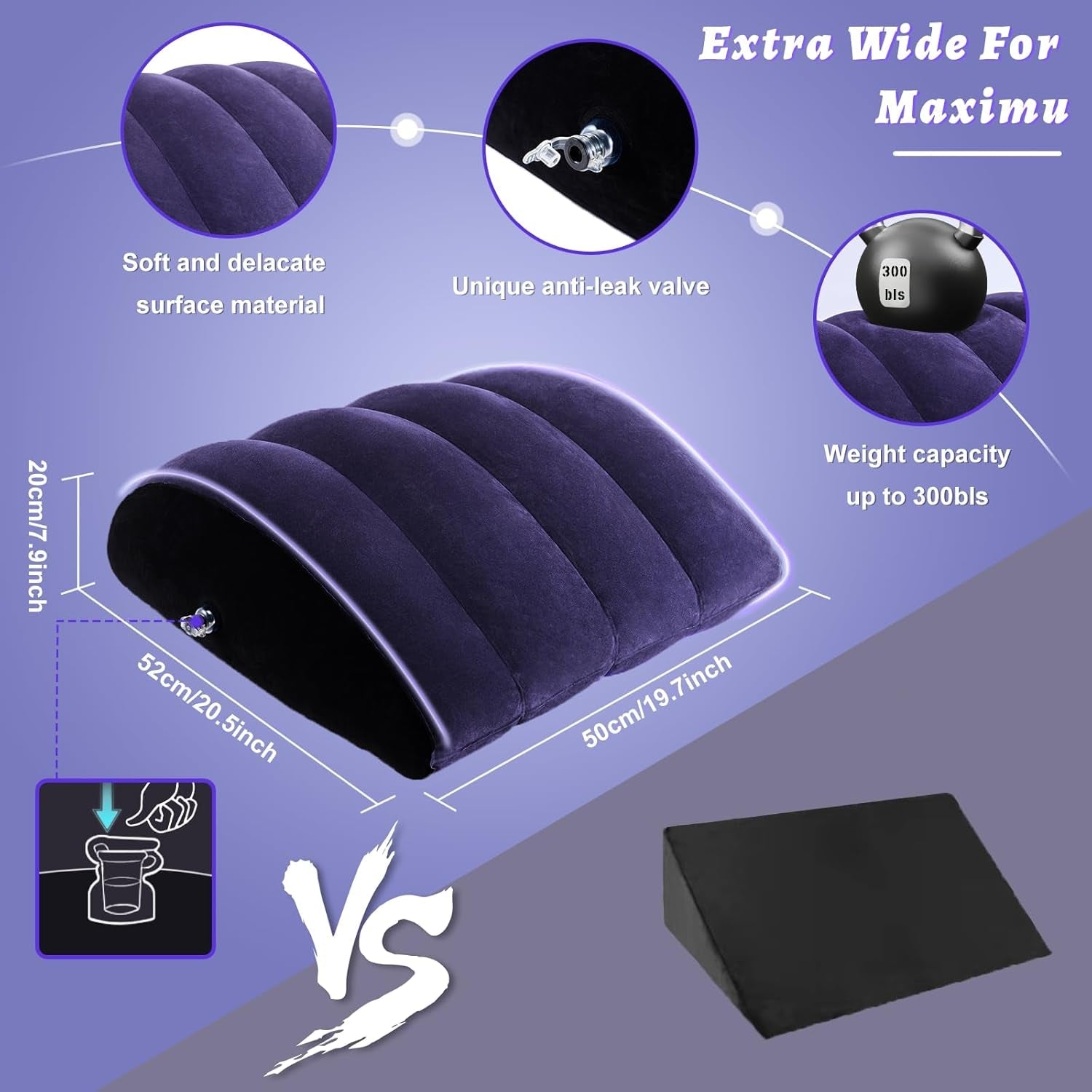 ArcBond Inflatable BDSM Arc Sex Pillow with Cuffs Set