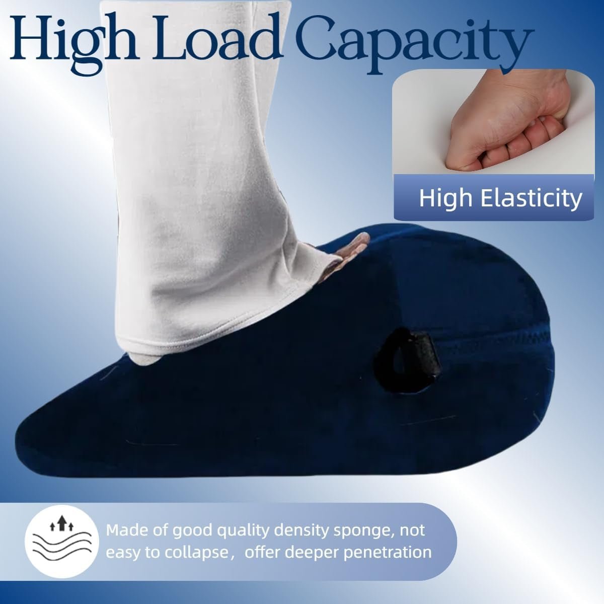 AzureBond Blue Foam Positioning Wedge Pillow with Handcuffs