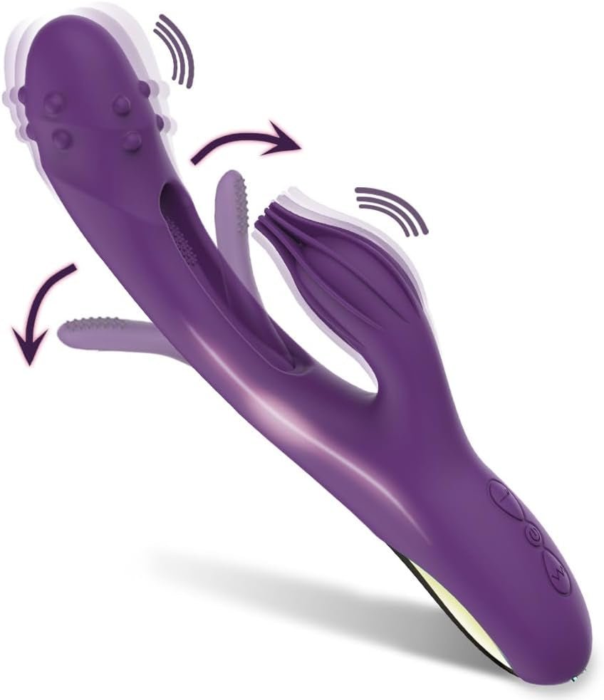 TapPulse Rabbit Vibrator Tapping 8 Modes Waterproof Quiet