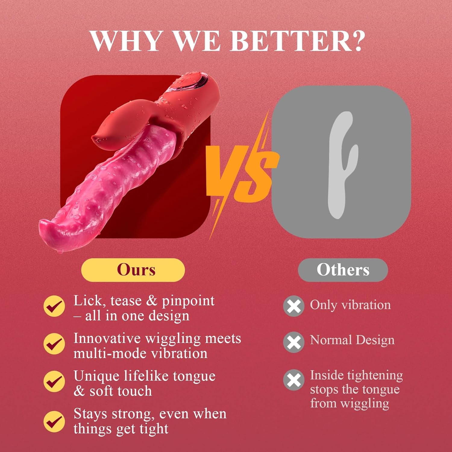 VirelWriggle Tongue Vibrator 20 Modes G-Spot Toy
