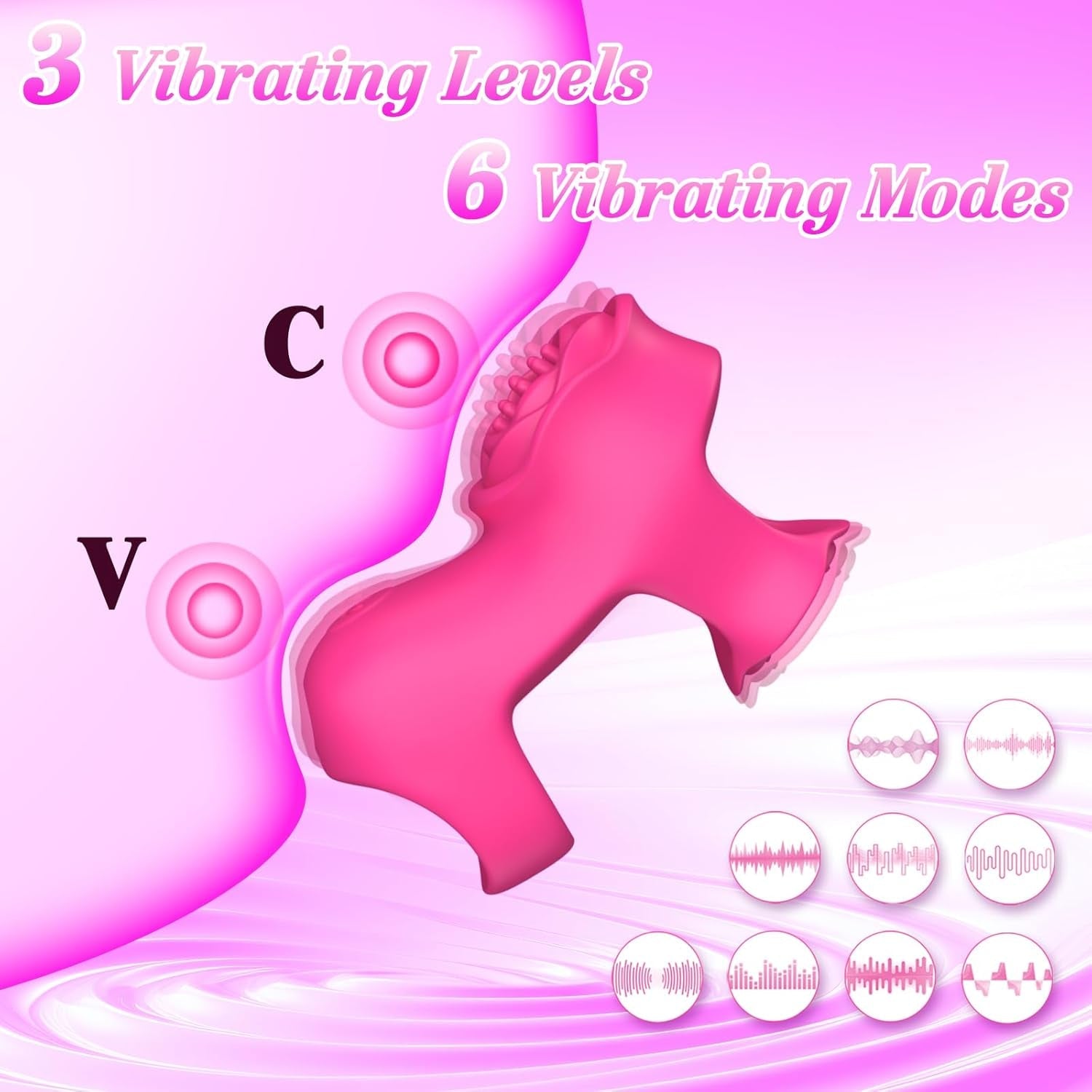 RoseDual App Control Finger Vibrator Dual Zone 9 Modes