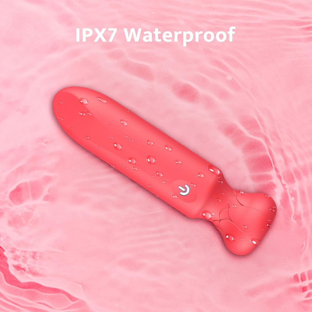 LotusLuxe Mini Bullet Vibrator 10 Modes Waterproof Rechargeable