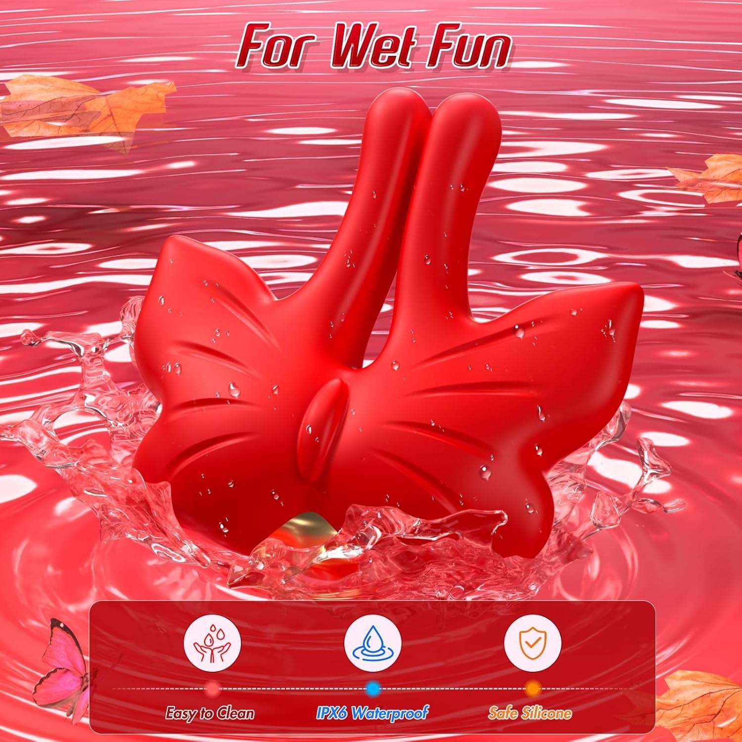 MagneticVibe Vibrating Butterfly Nipple Clamps 9 Modes