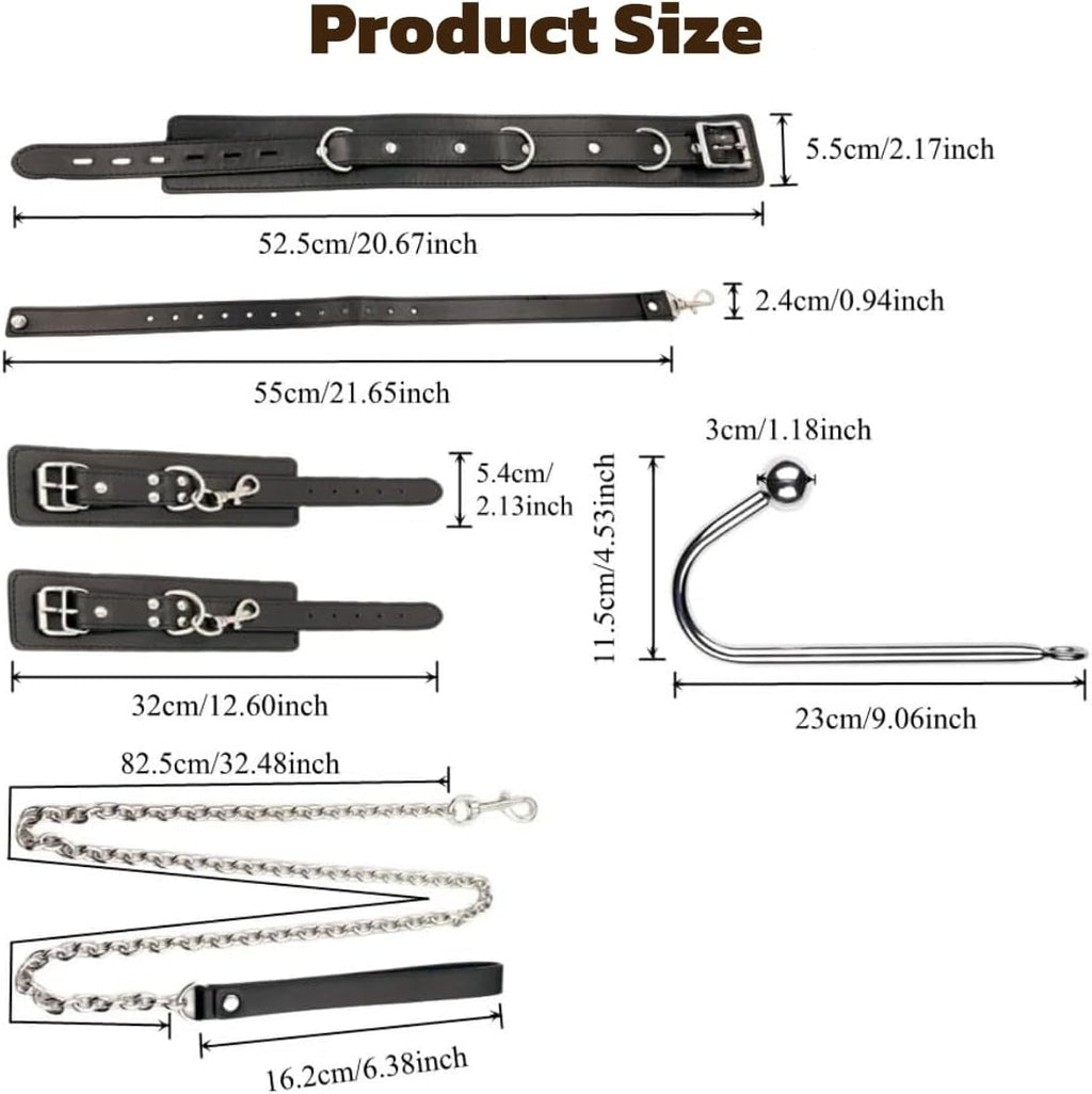 CommandHook Anal Hook Bondage Kit with Collar & Cuffs