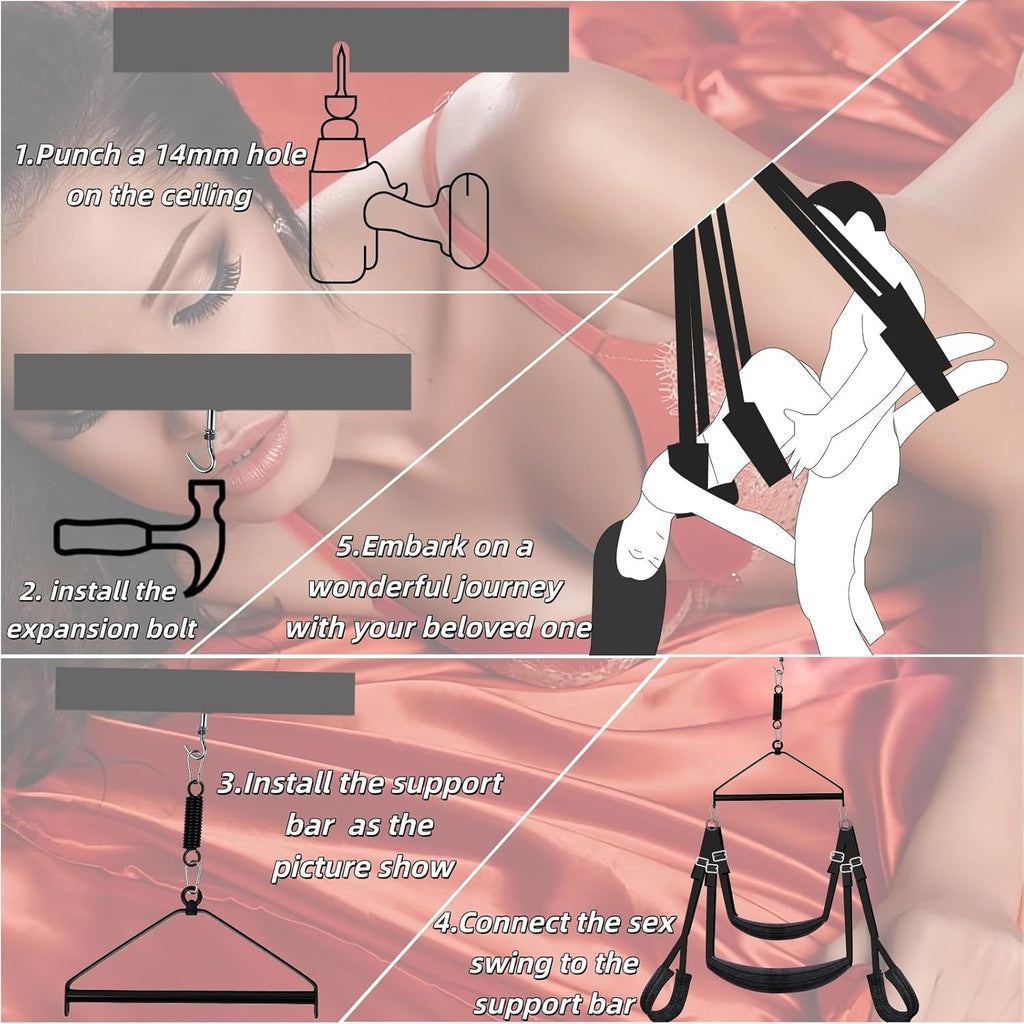 AerialisX 180° Spinning Sex Swing 800lb Ceiling
