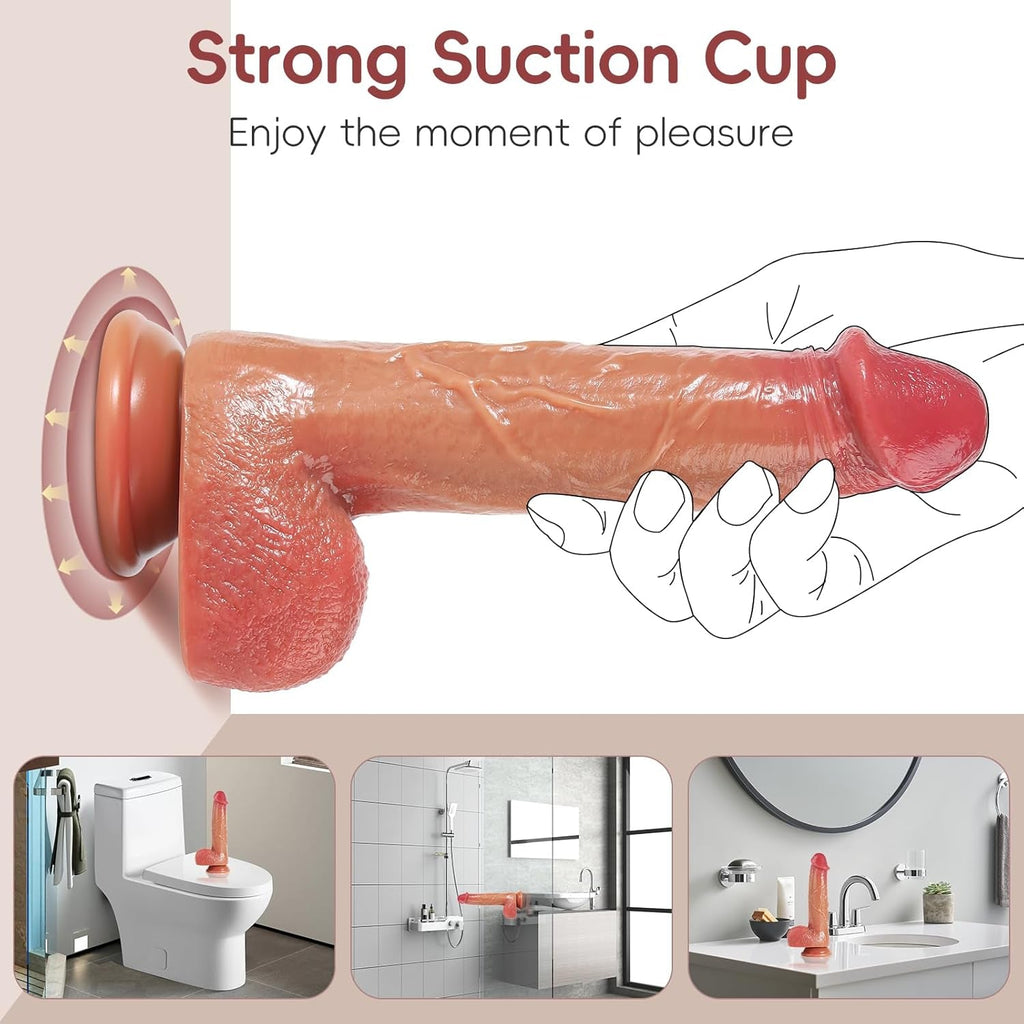 SquirtingFantasy 8.6” Squirting Silicone Dildo with Suction Cup