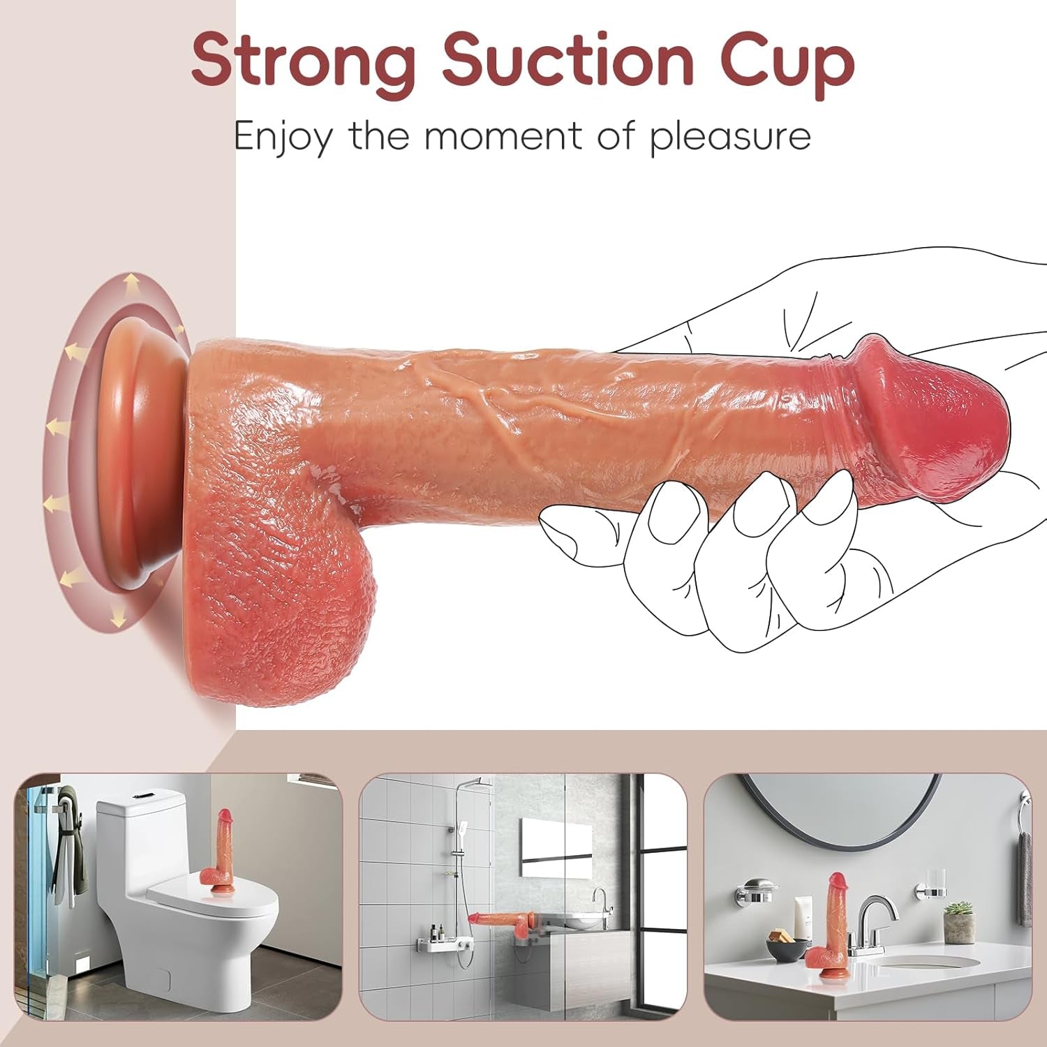 SquirtingFantasy 8.6” Squirting Silicone Dildo with Suction Cup