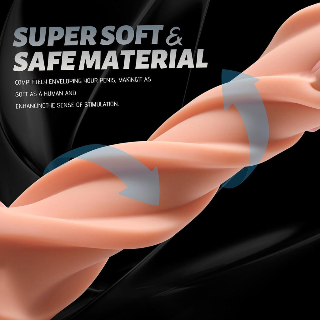 FlexCore Realistic 8" Pocket Pussy Male Masturbator Cup
