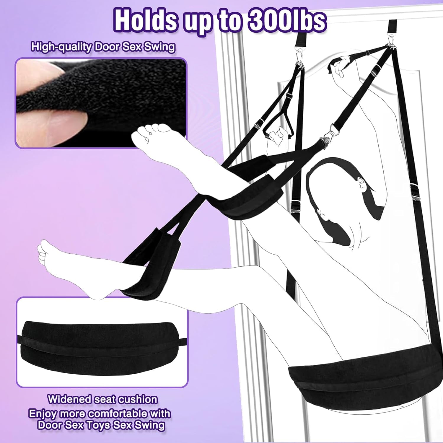 NoctyraX 2-in-1 Door Sex Swing Restraint Kit