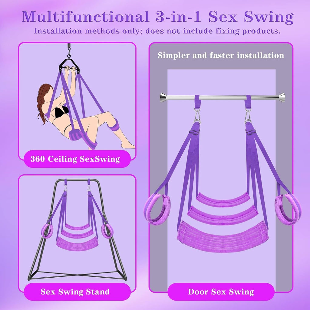 ComfortGrip Door Sex Swing with Cushions & Restraints