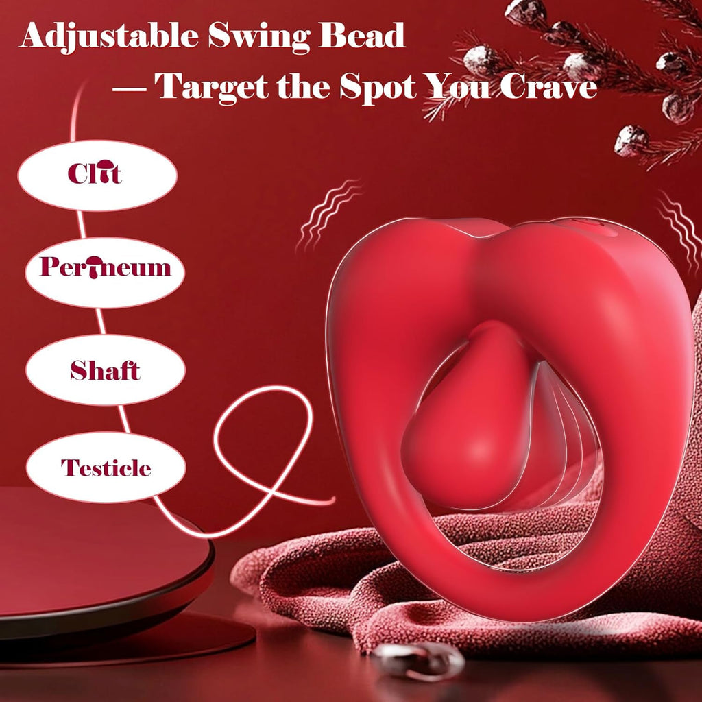 OrbitFlex Adjustable Cock Ring Clit Stimulator App 9 Modes