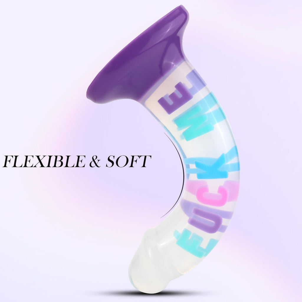 LexiCore 7.7” Clear Silicone Dildo Suction Cup Strap-On