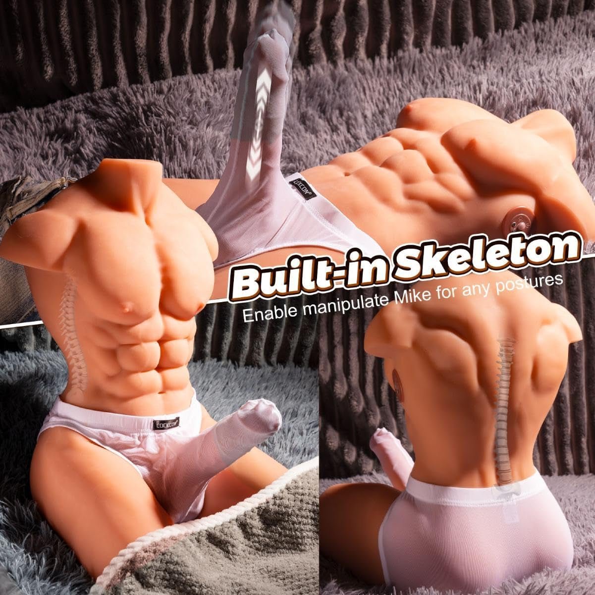 KyntheraX Thrusting Male Sex Doll Torso 6.3in 22LB