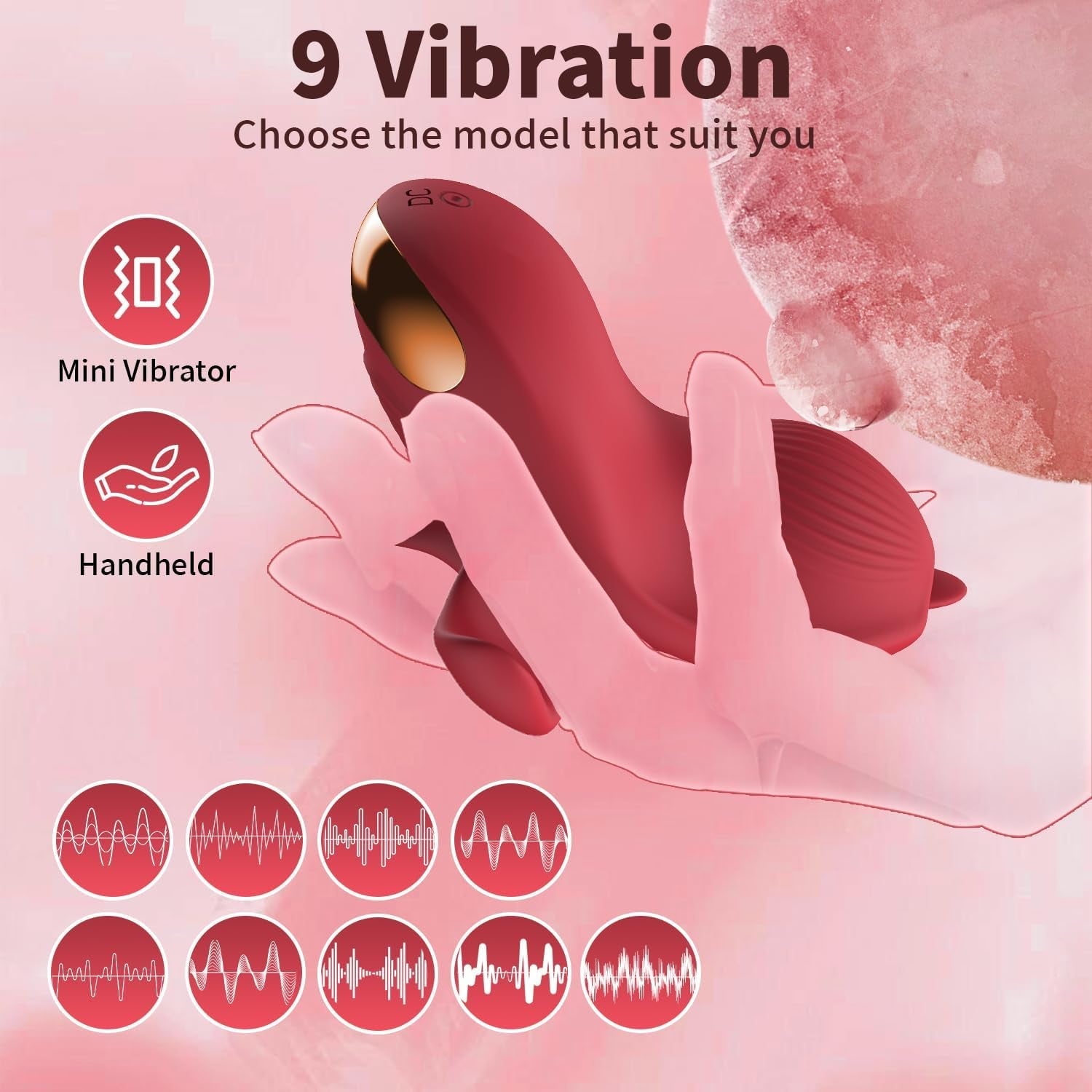 NovaPulse Mini Vibrator 9 Modes Quiet Travel Massager