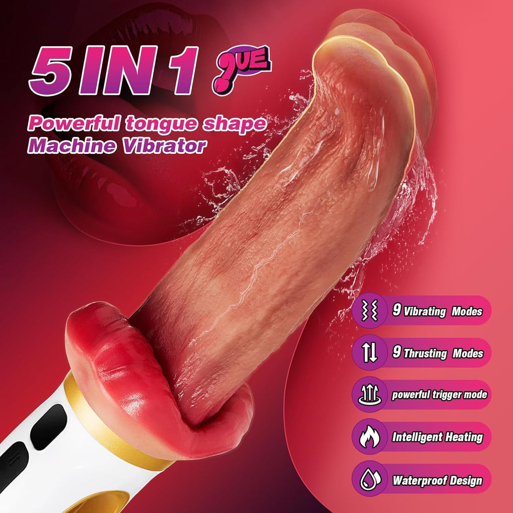 TongueRide Heated Dildo Thrust Machine