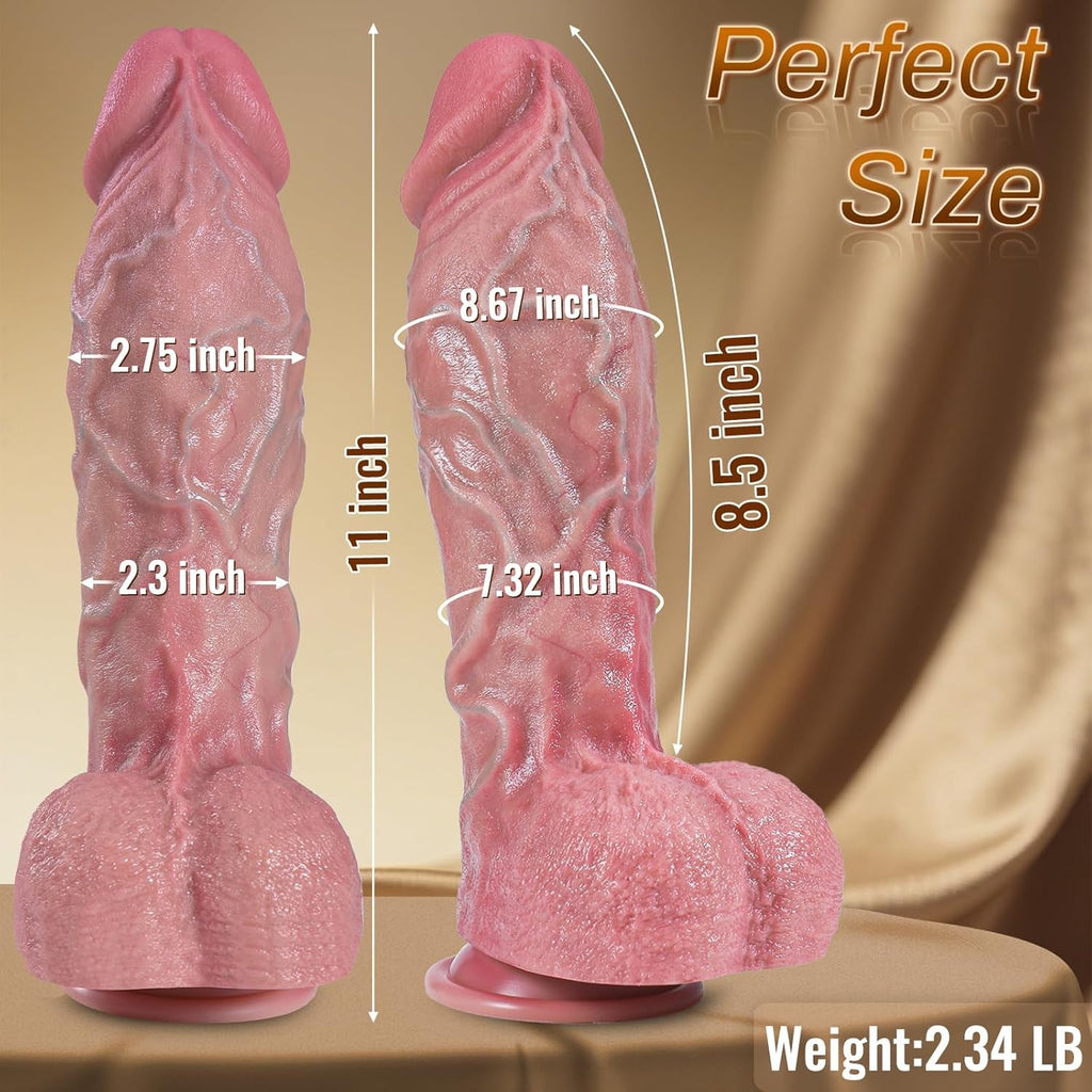 MegaCore 11” Thick Dildo 2.75” Dual Density Suction Cup