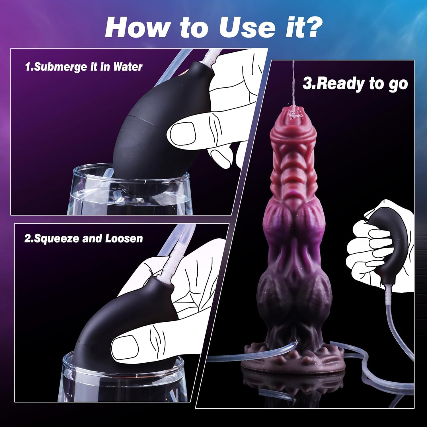 MythicJet 9.6” Squirting Knot Dildo Silicone Suction Cup