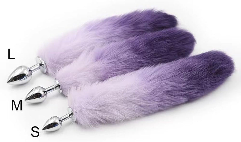 SilverFrost Small Steel Tail Butt Plug Gray White
