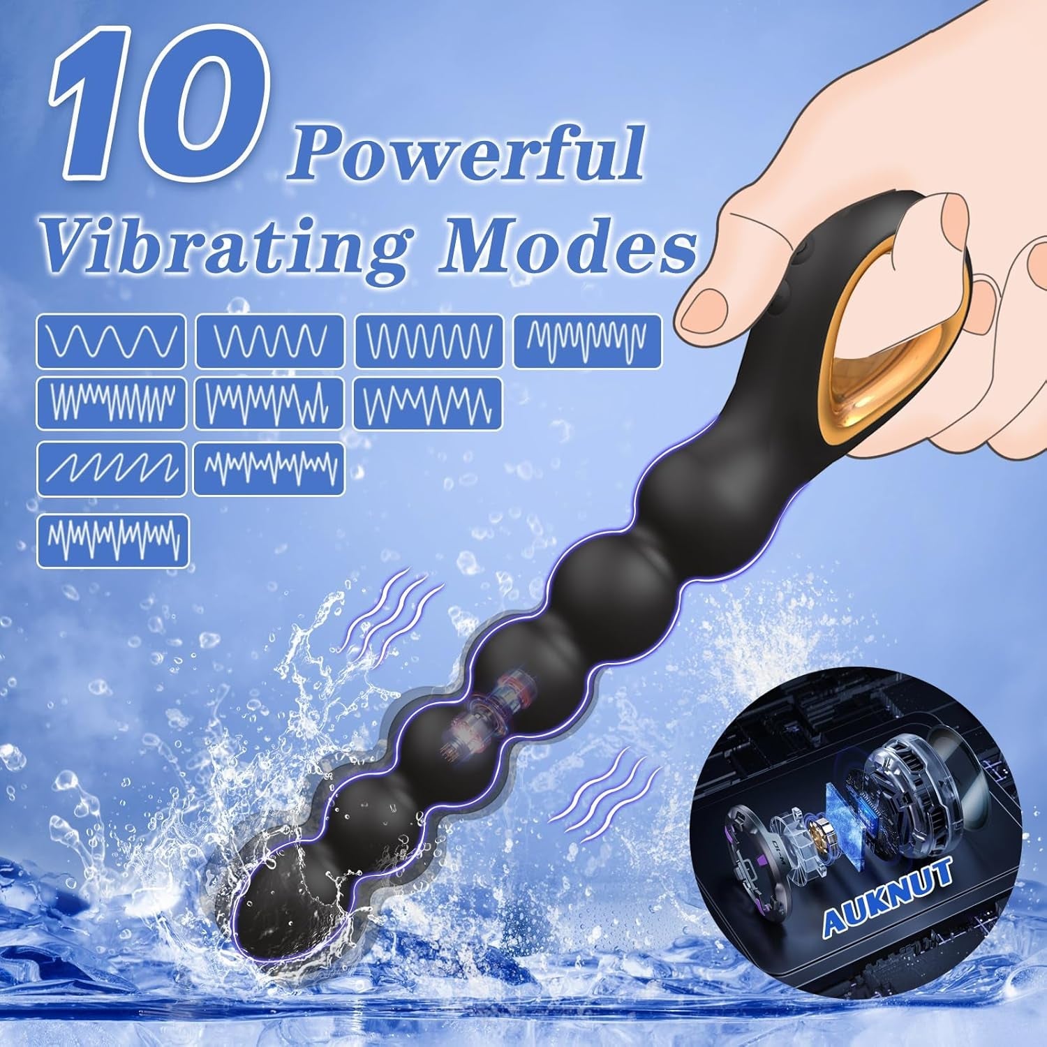 SilkJiggle Rechargeable Vibrating Anal Beads Plug