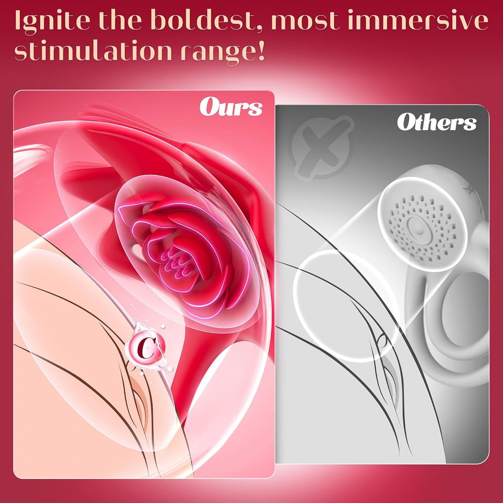 PetalDrive Rose Cock Ring Clit Stimulator App Control
