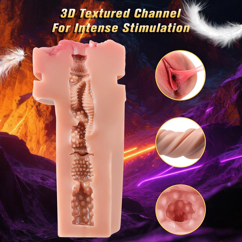 SensaFlow Vibrating Pocket Pussy 5 Suction 9 Vibration Stroker