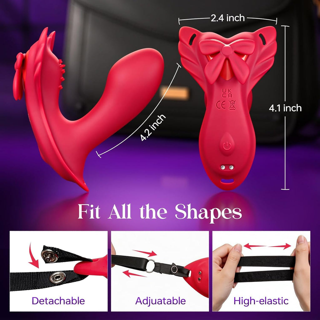 ShadowSync APP Remote Wearable Panty Vibrator with G-Spot Dildo