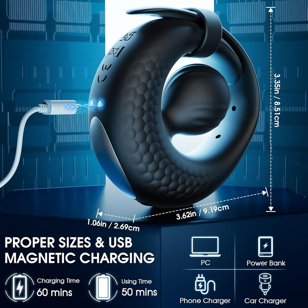 OrbixControl Adjustable Cock Ring Clit Stimulator App 10 Modes