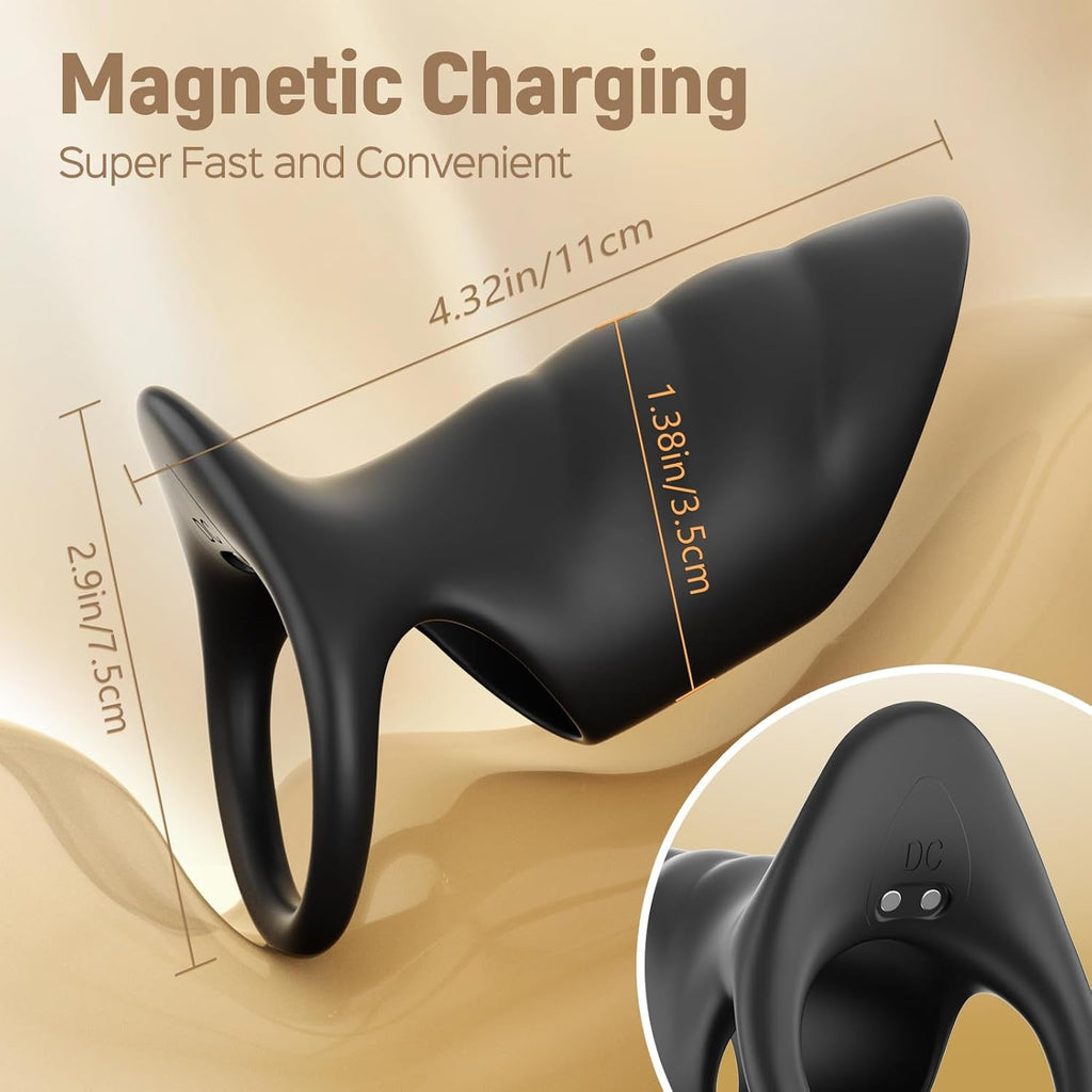 VoltRing Vibrating Cock Ring Sleeve 10 Modes Rechargeable