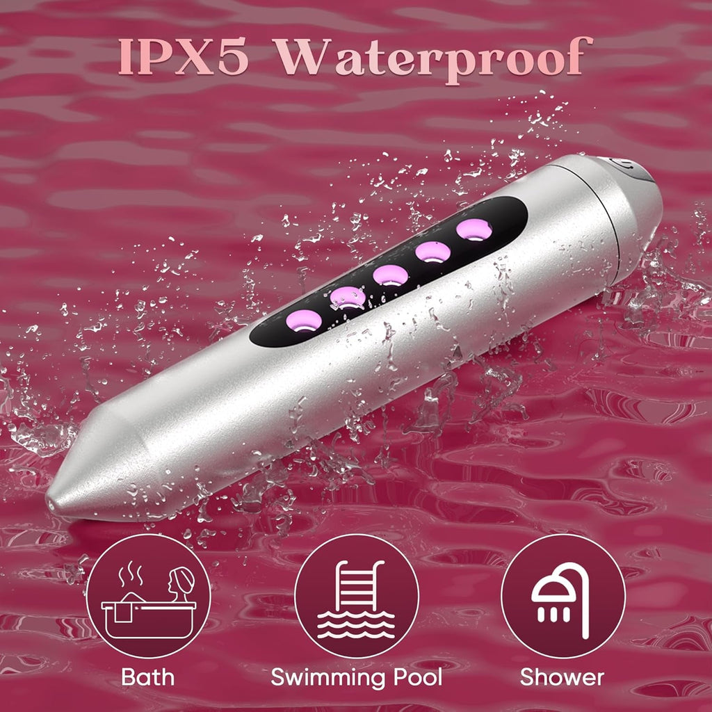 GlowSync LED Bullet Vibrator 10 Modes Waterproof Rechargeable