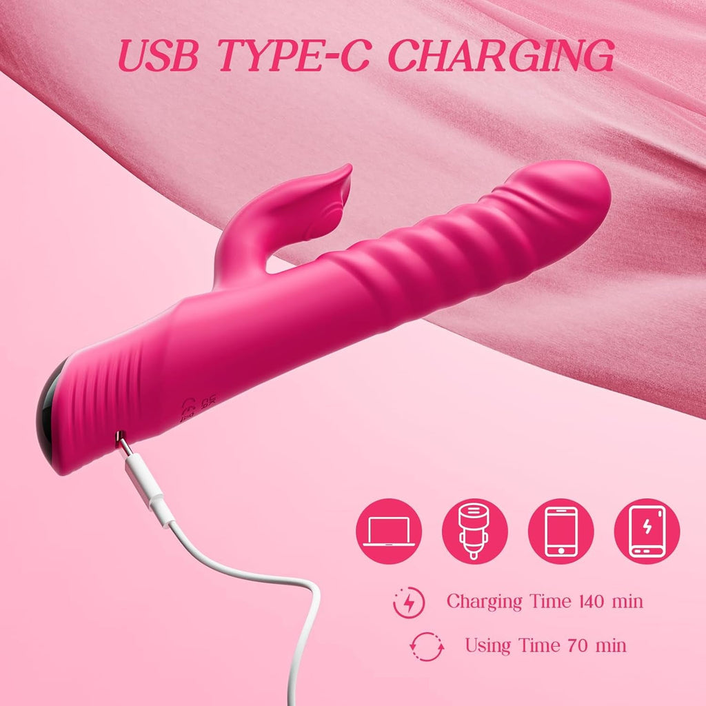 CeraThrust Rabbit Vibrator 7 Thrust 7 Modes Waterproof