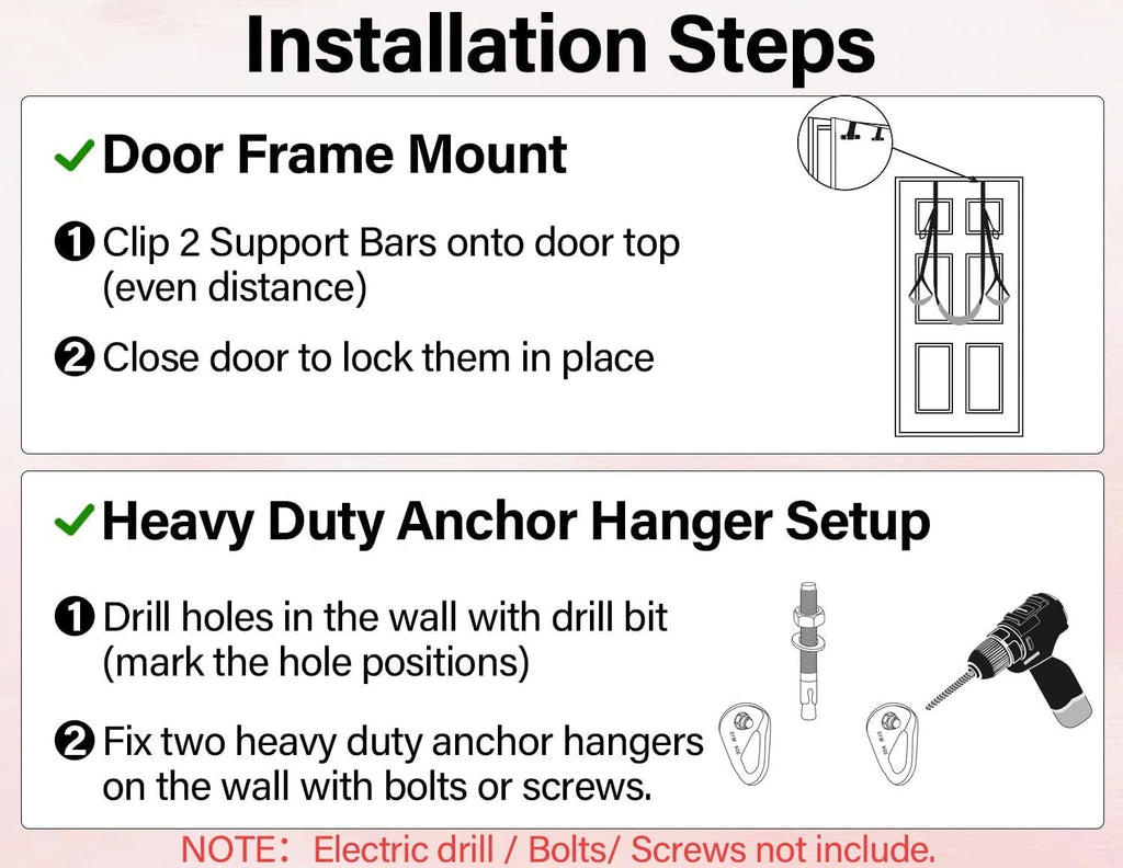 ElarisX Adjustable Door Swing with Handles
